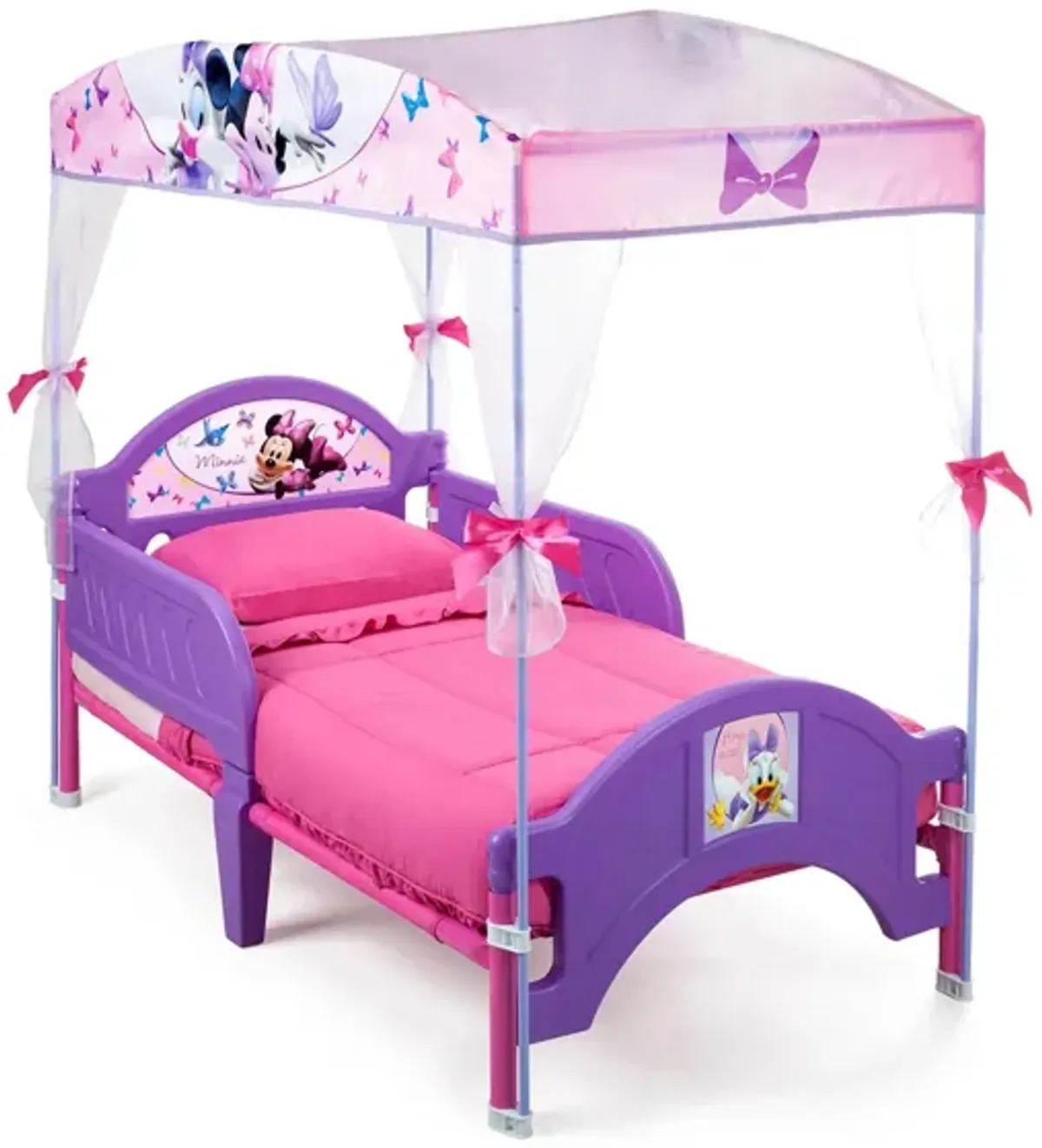 Disney Minnie Mouse Toddler Canopy Bed by Delta Children in Purple by Delta Children