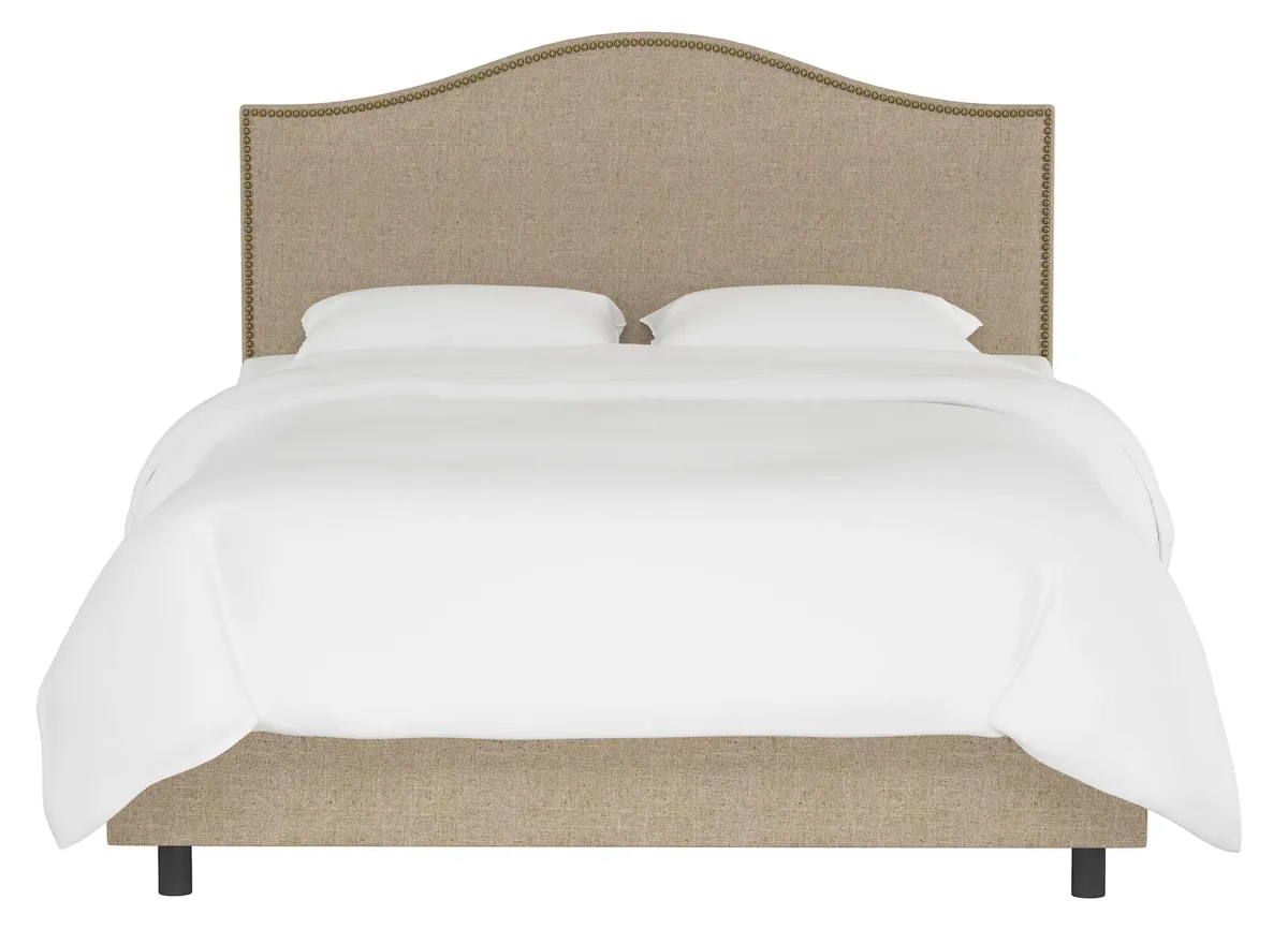 Alexander Bed in Linen Sandstone by Skyline