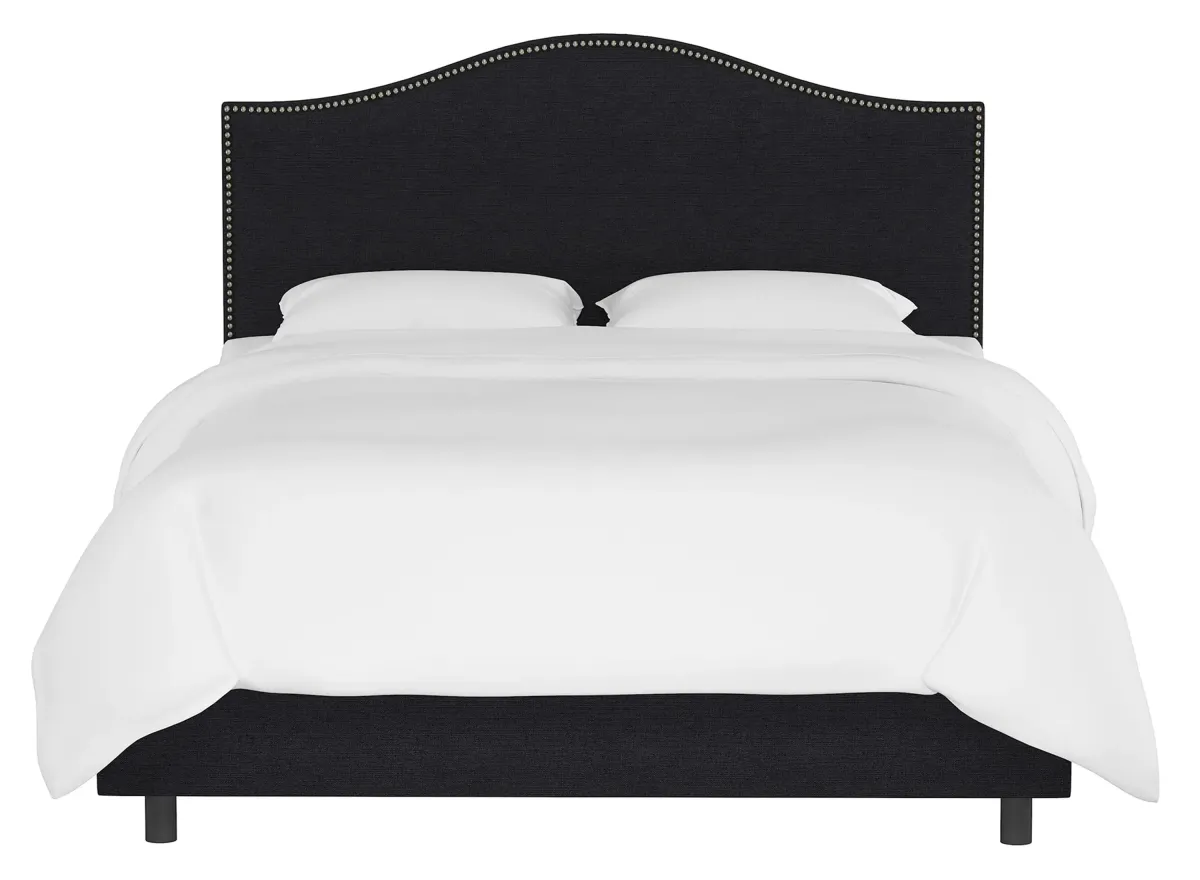 Alexander Bed in Linen Black by Skyline