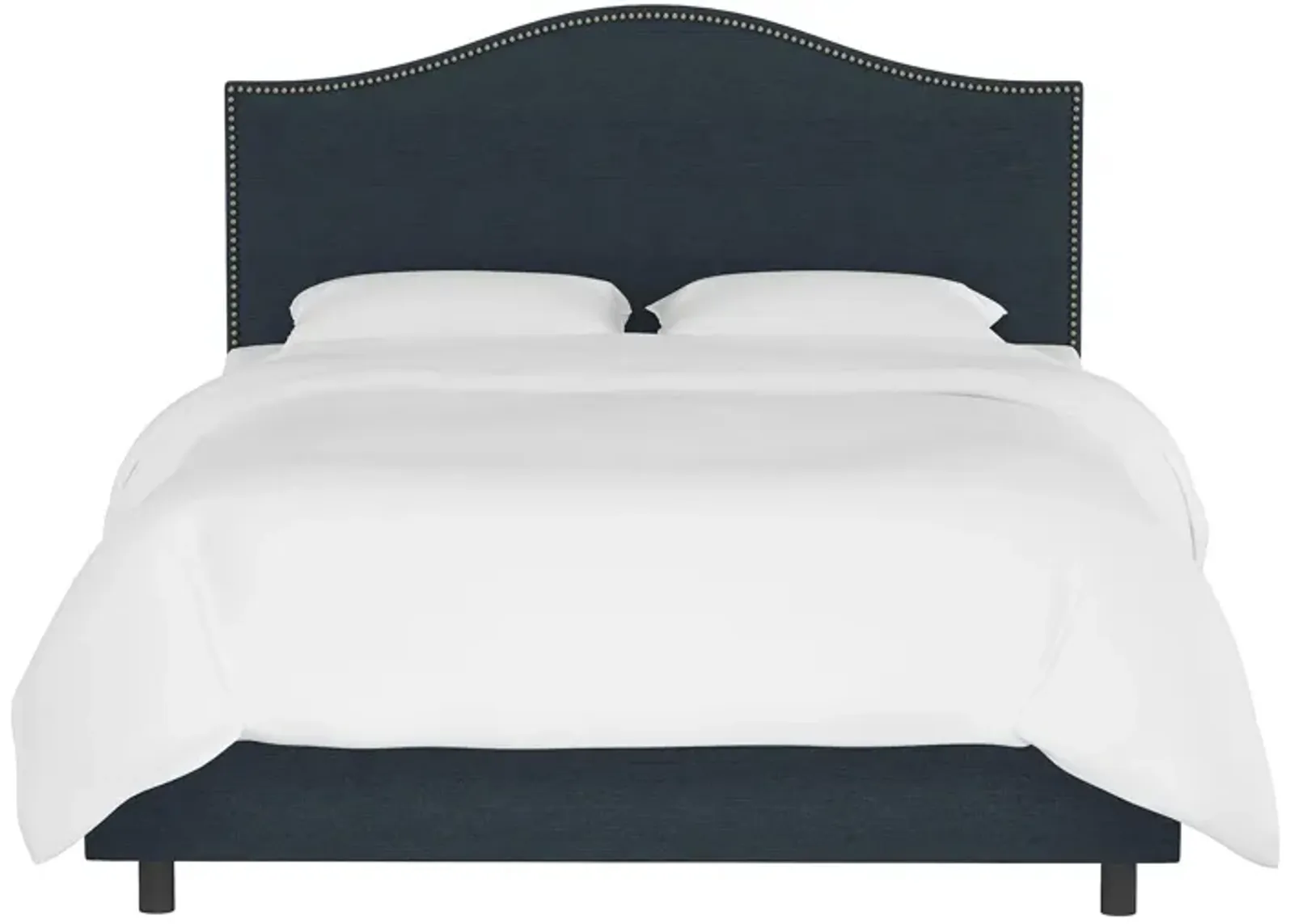 Alexander Bed in Linen Navy by Skyline