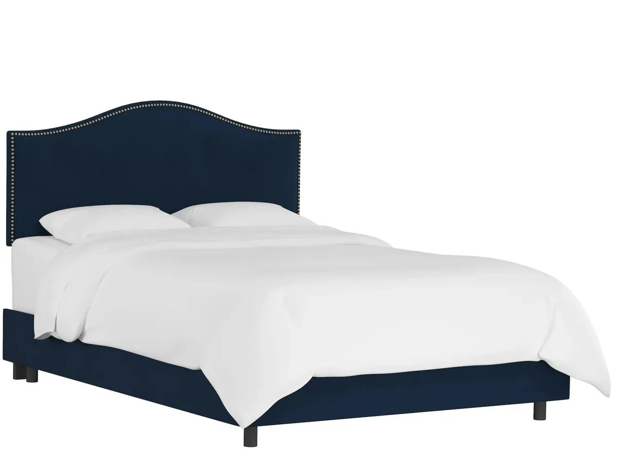 Alexander Bed in Velvet Ink by Skyline