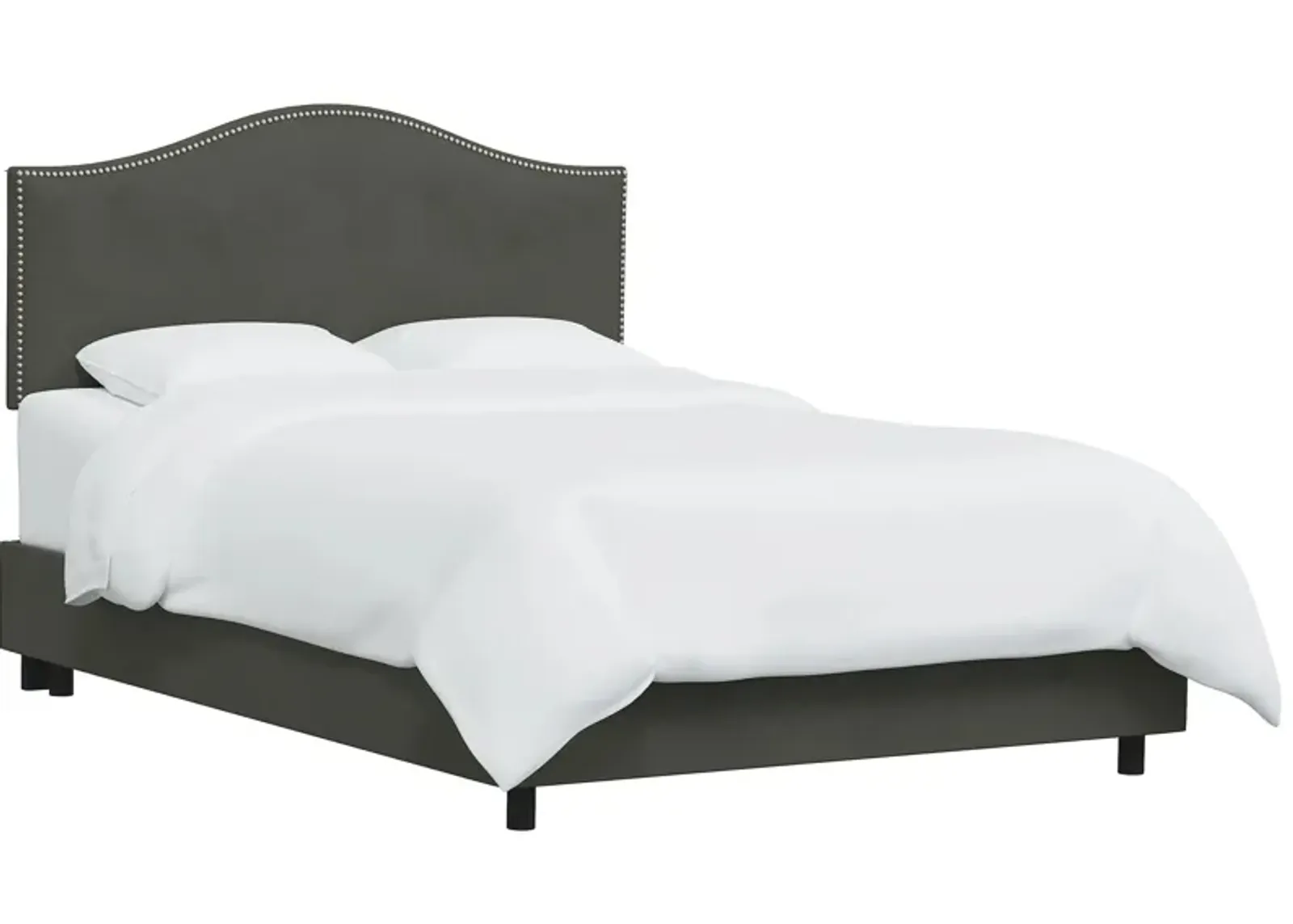 Alexander Bed in Velvet Pewter by Skyline