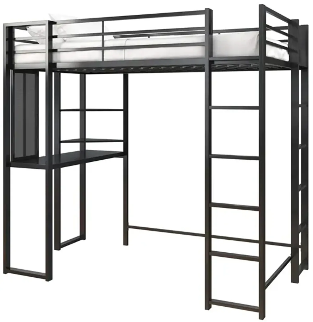 Abode Twin Loft Bed in Black by DOREL HOME FURNISHINGS