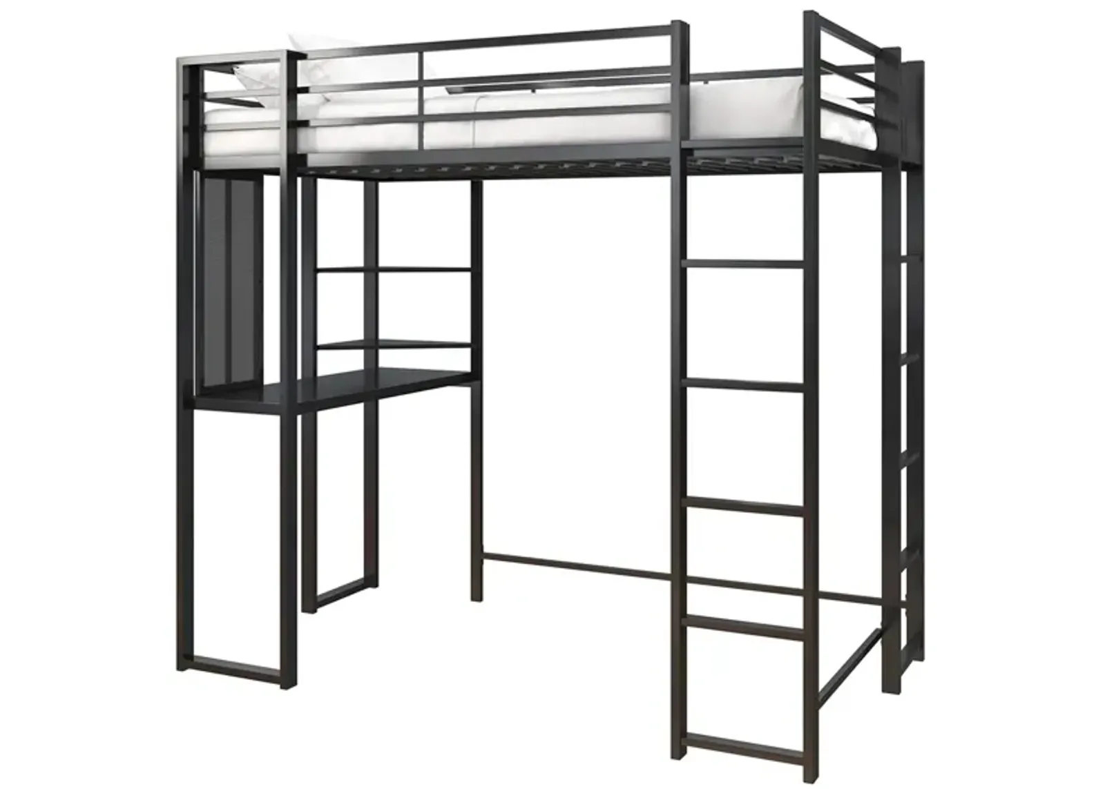 Abode Twin Loft Bed in Black by DOREL HOME FURNISHINGS