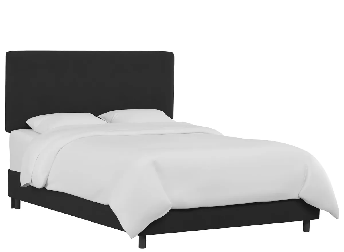 Valerie Bed in Velvet Black by Skyline