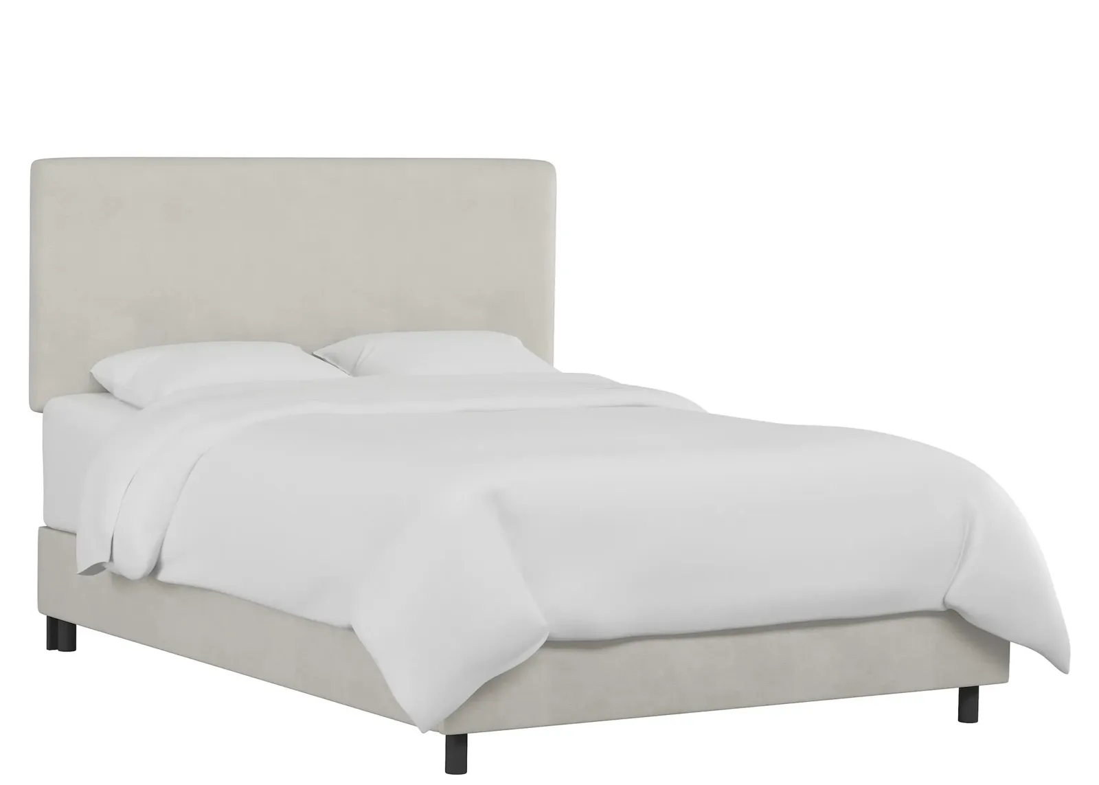 Valerie Bed in Velvet Light Gray by Skyline