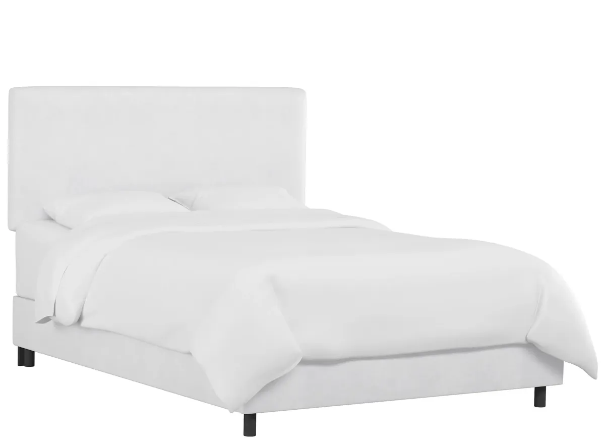 Valerie Bed in Velvet White by Skyline