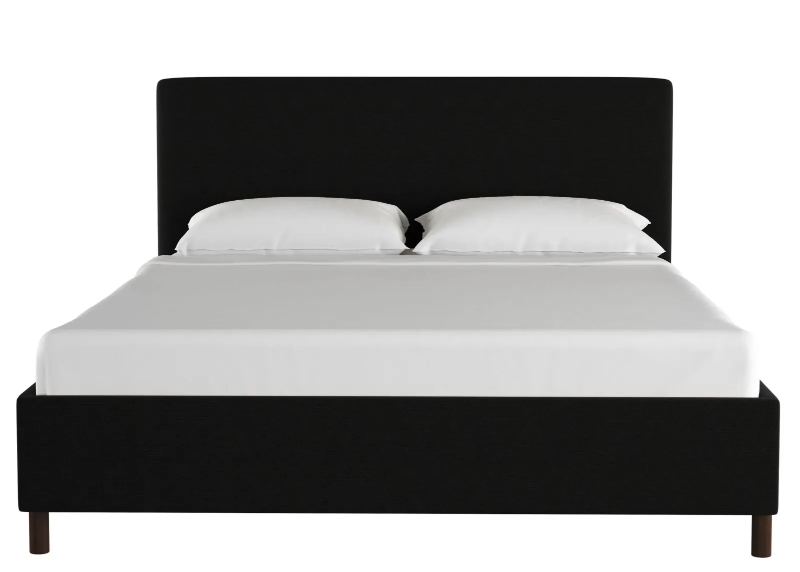 Valerie Platform Bed in Linen Black by Skyline