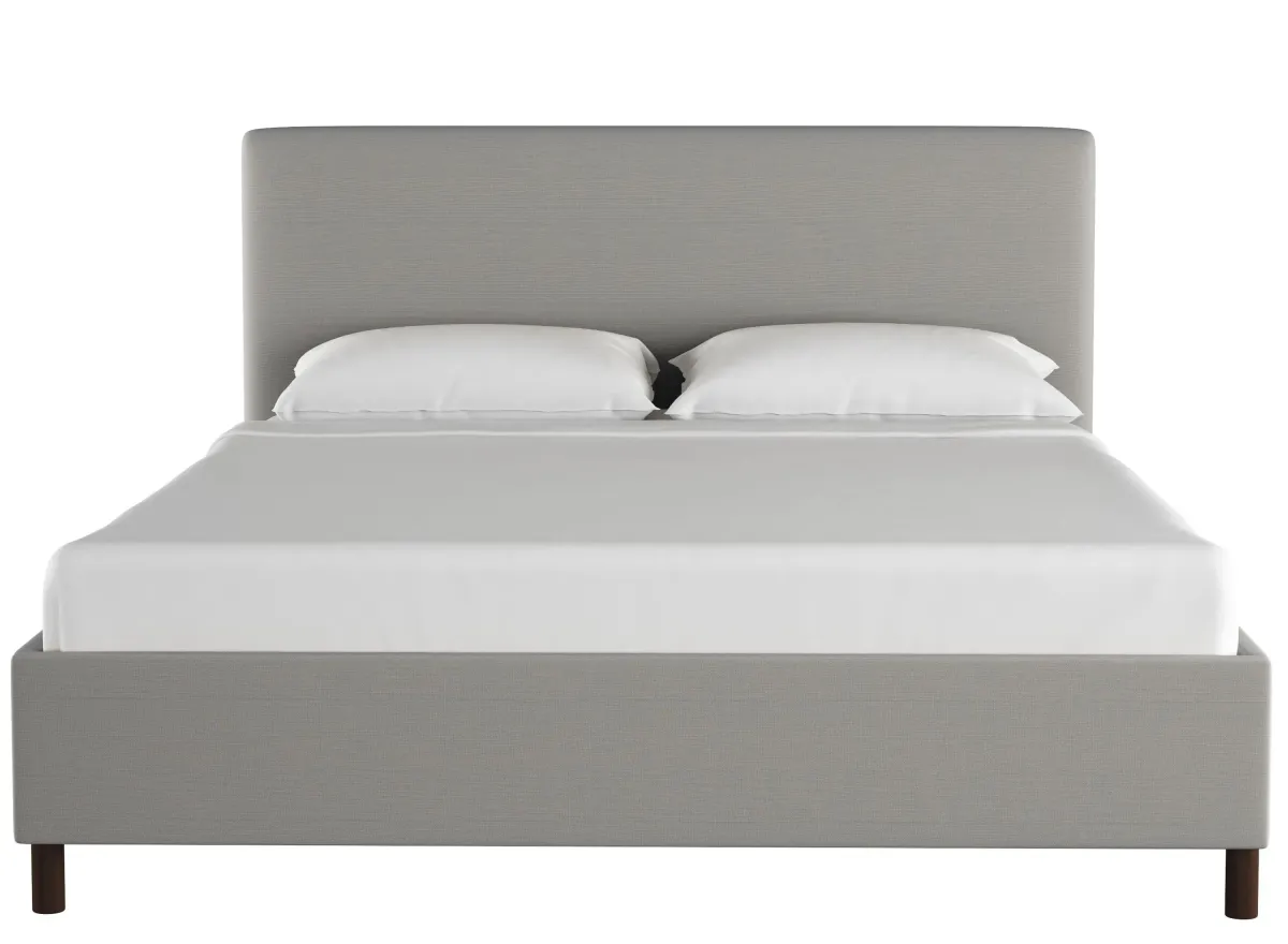 Valerie Platform Bed in Linen Gray by Skyline