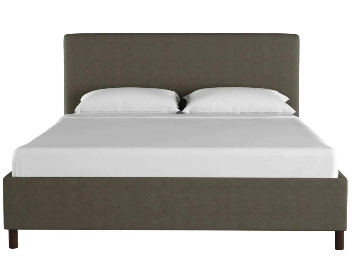 Valerie Platform Bed in Linen Slate by Skyline