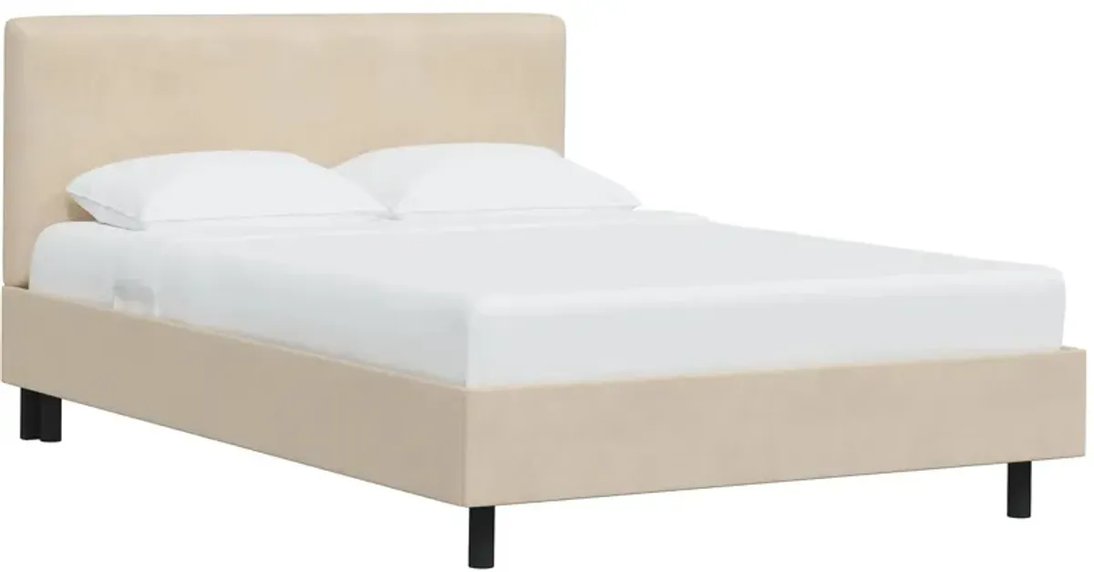 Valerie Platform Bed in Velvet Buckwheat by Skyline