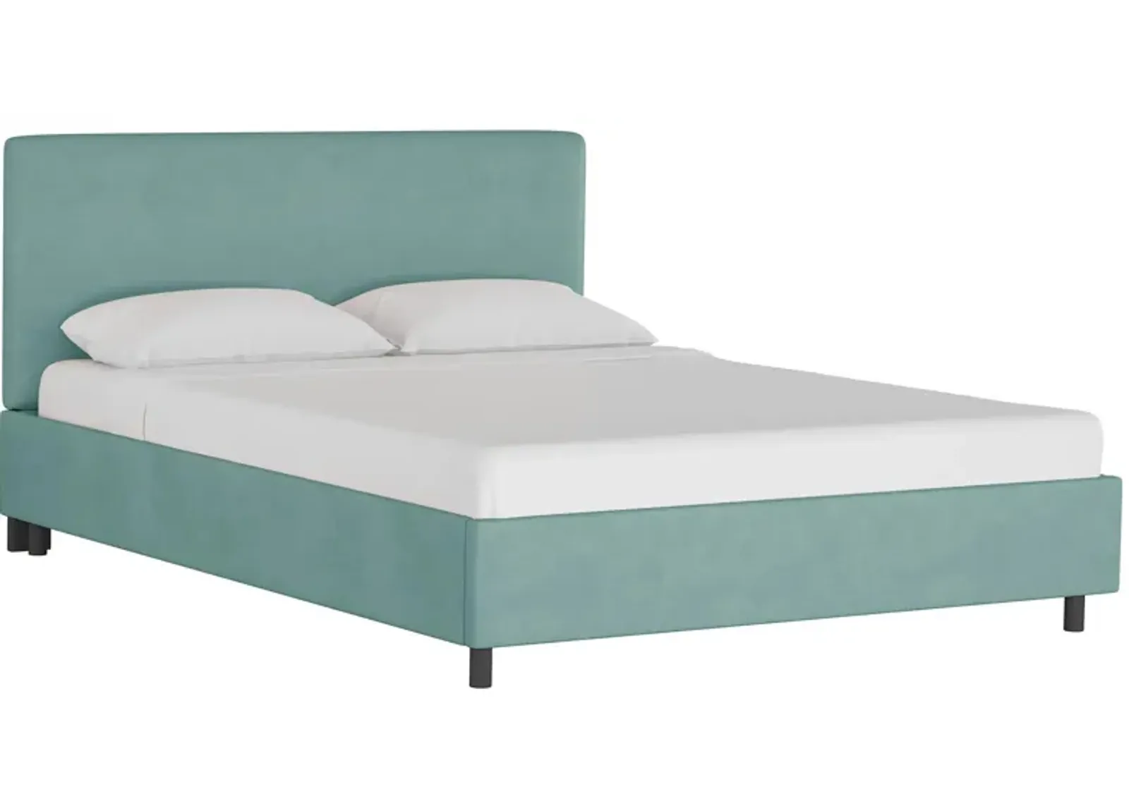 Valerie Platform Bed in Velvet Caribbean by Skyline