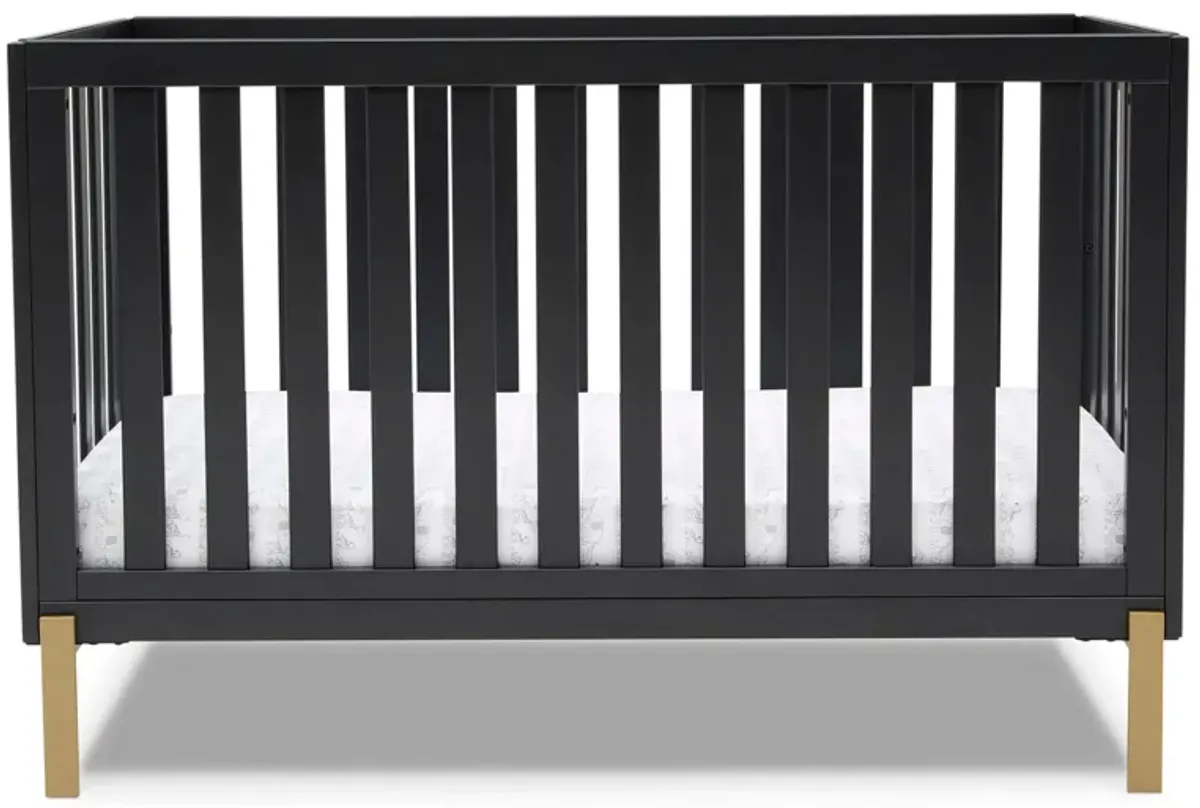 Hendrix Crib by Delta Children in Midnight Grey/Metal Base by Delta Children