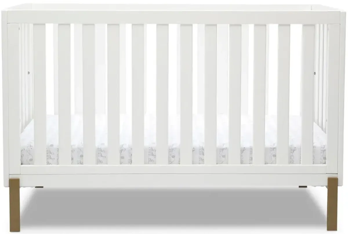 Hendrix Crib by Delta Children in Bianca White/Metal Base by Delta Children