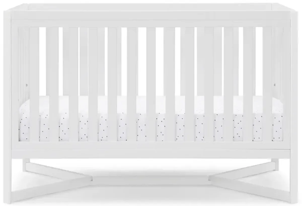 Tribeca Adjustable Height Crib by Delta Children in Bianca White by Delta Children