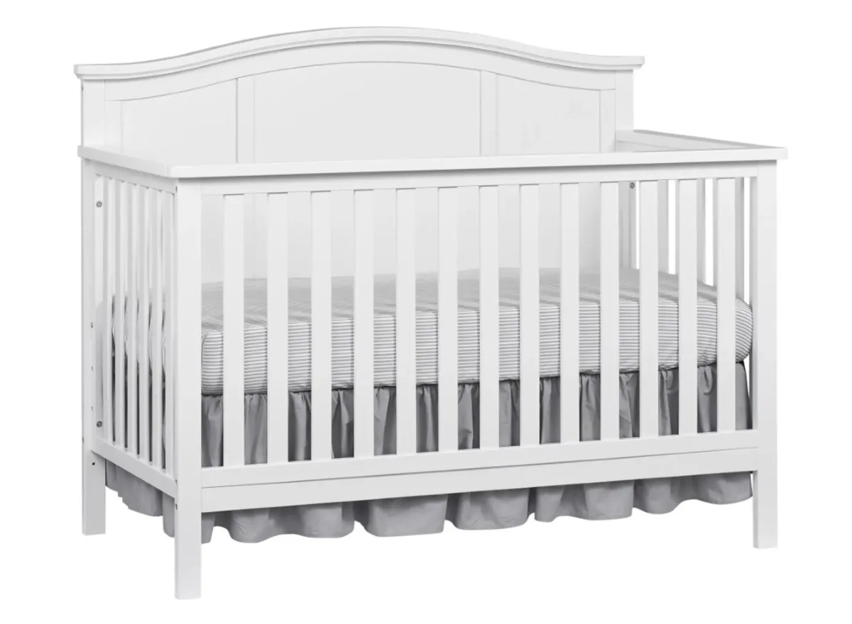 Oxford Baby Emerson 4-in-1 Convertible Crib in Snow White by M DESIGN VILLAGE