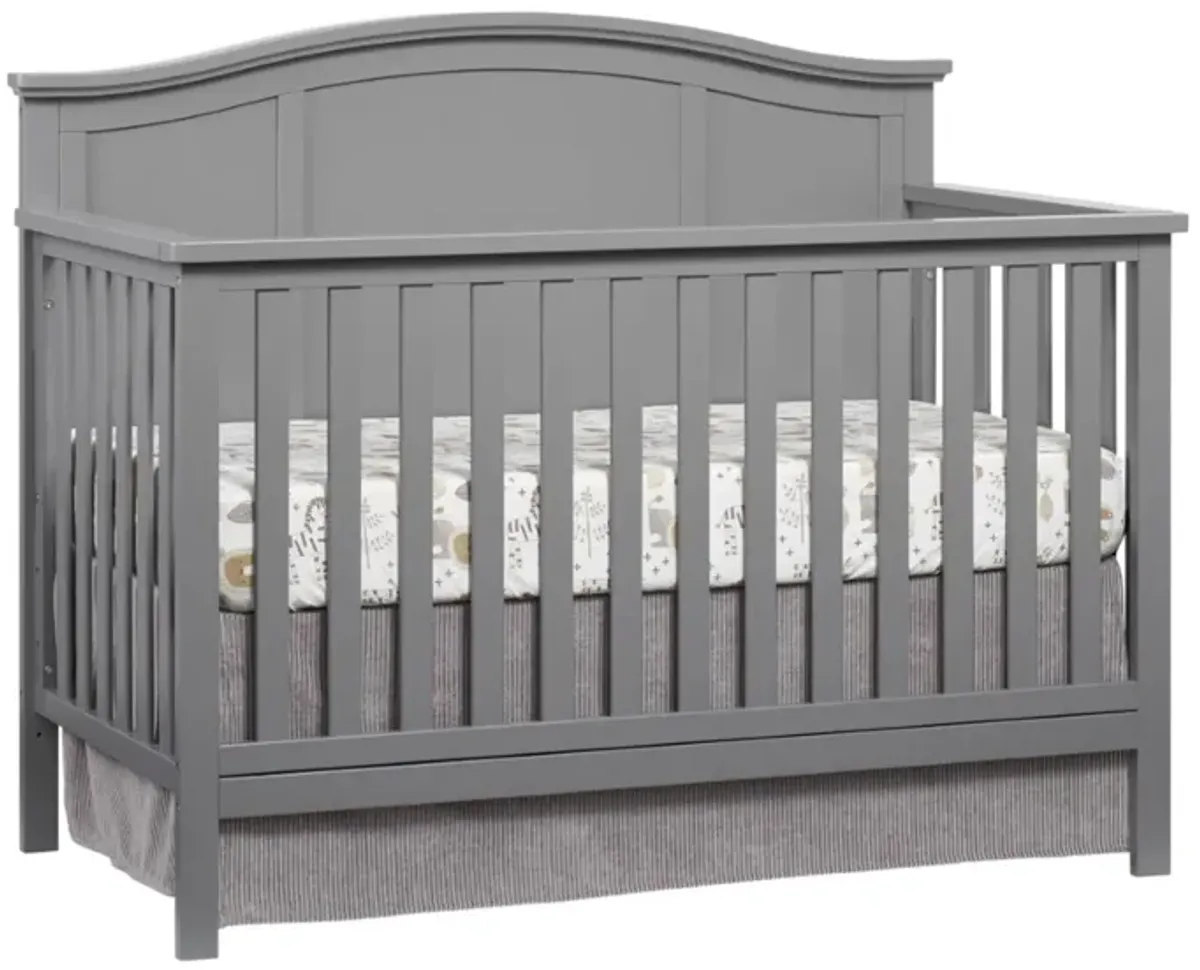 Oxford Baby Emerson 4-in-1 Convertible Crib in Dove Gray by M DESIGN VILLAGE