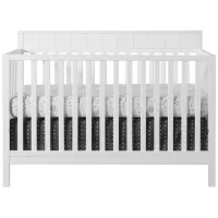 Oxford Baby Logan 4-in-1 Convertible Crib in Snow White by M DESIGN VILLAGE