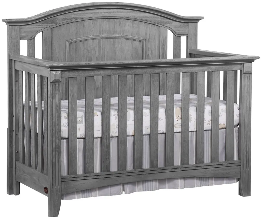 Willowbrook 4-in-1 Convertible Crib with Conversion Kit - 3 pc. in Graphite Gray by M DESIGN VILLAGE