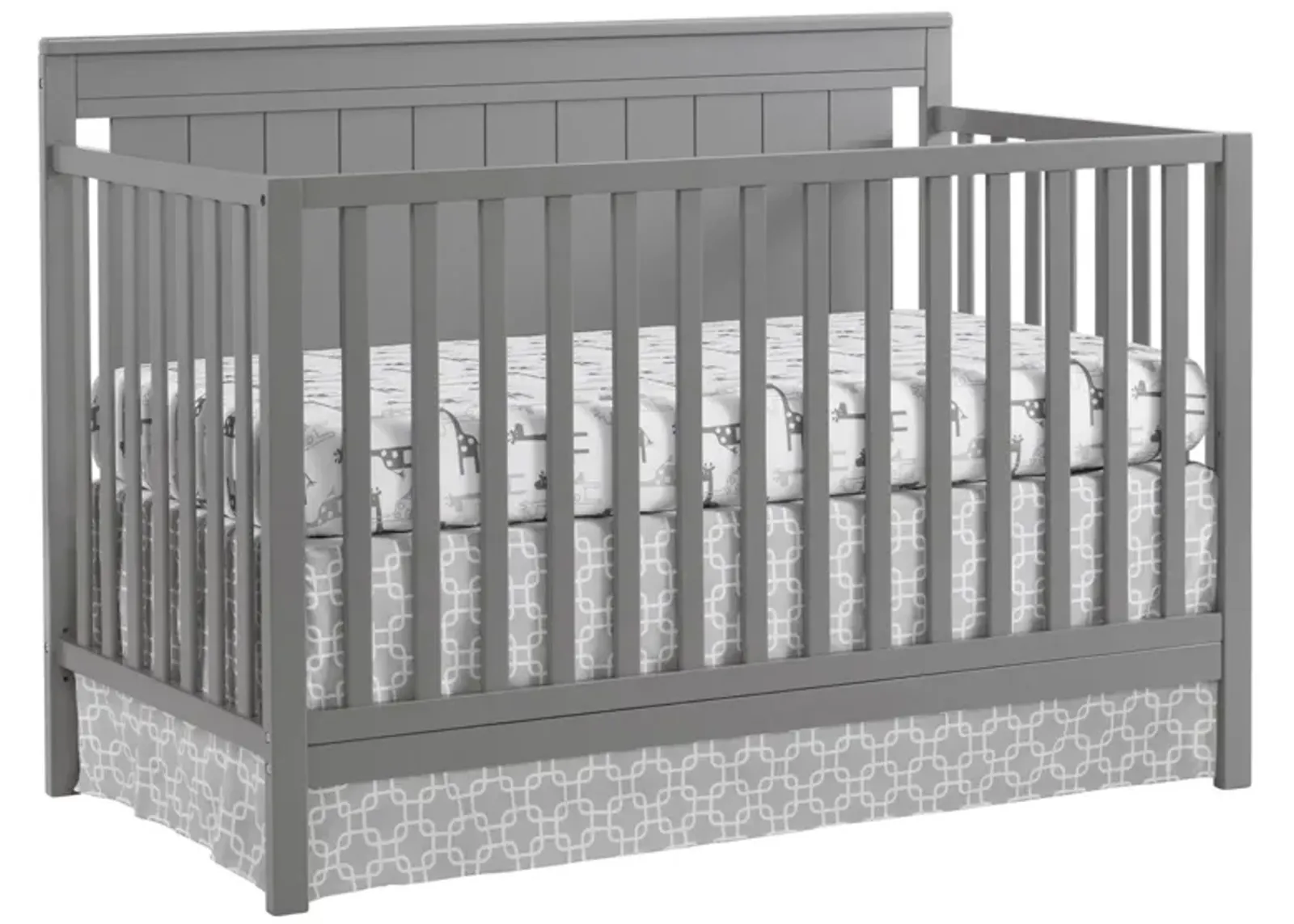 Lazio 4-in-1 Convertible Crib in Dove Gray by M DESIGN VILLAGE