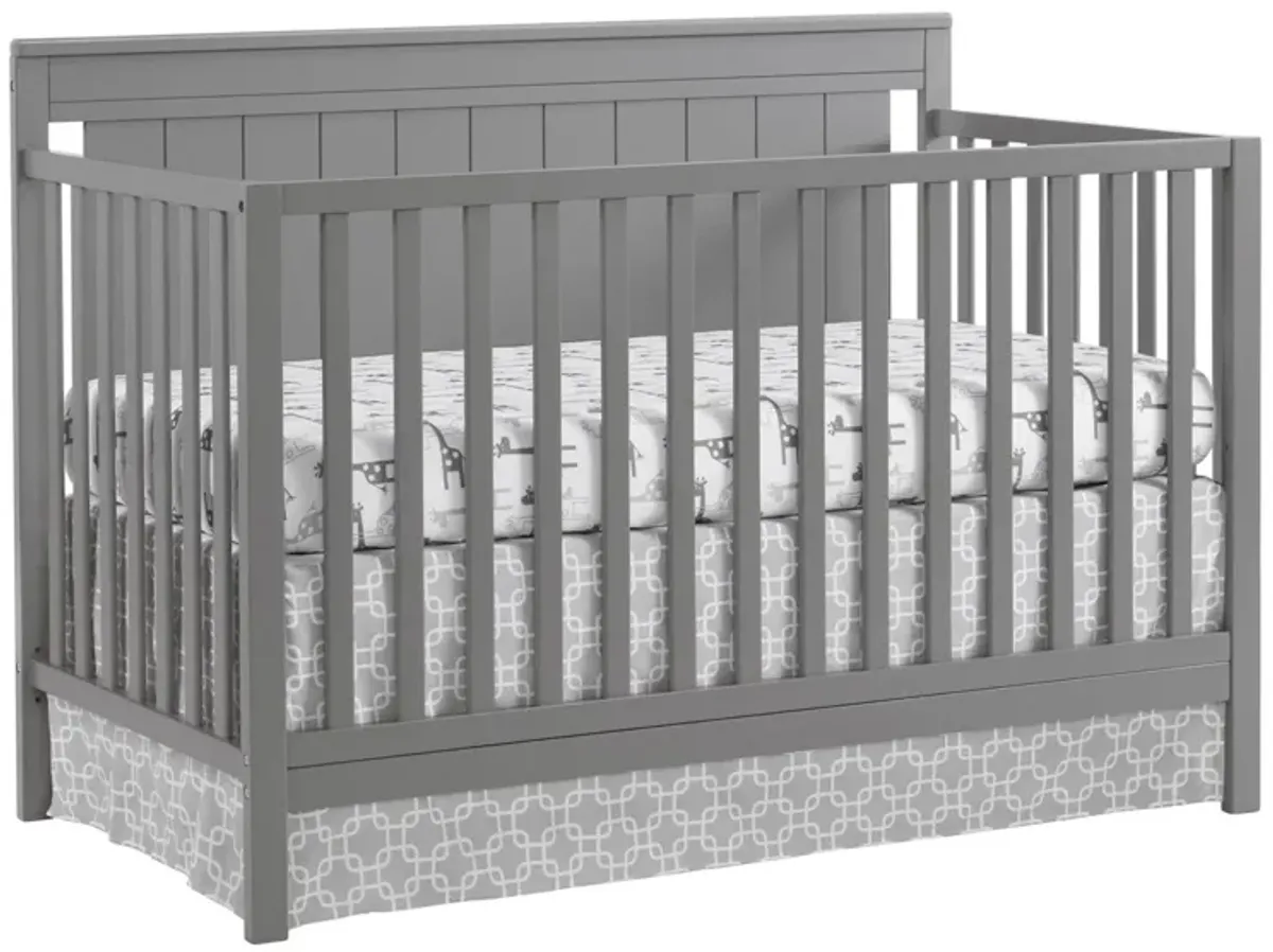 Lazio 4-in-1 Convertible Crib in Dove Gray by M DESIGN VILLAGE