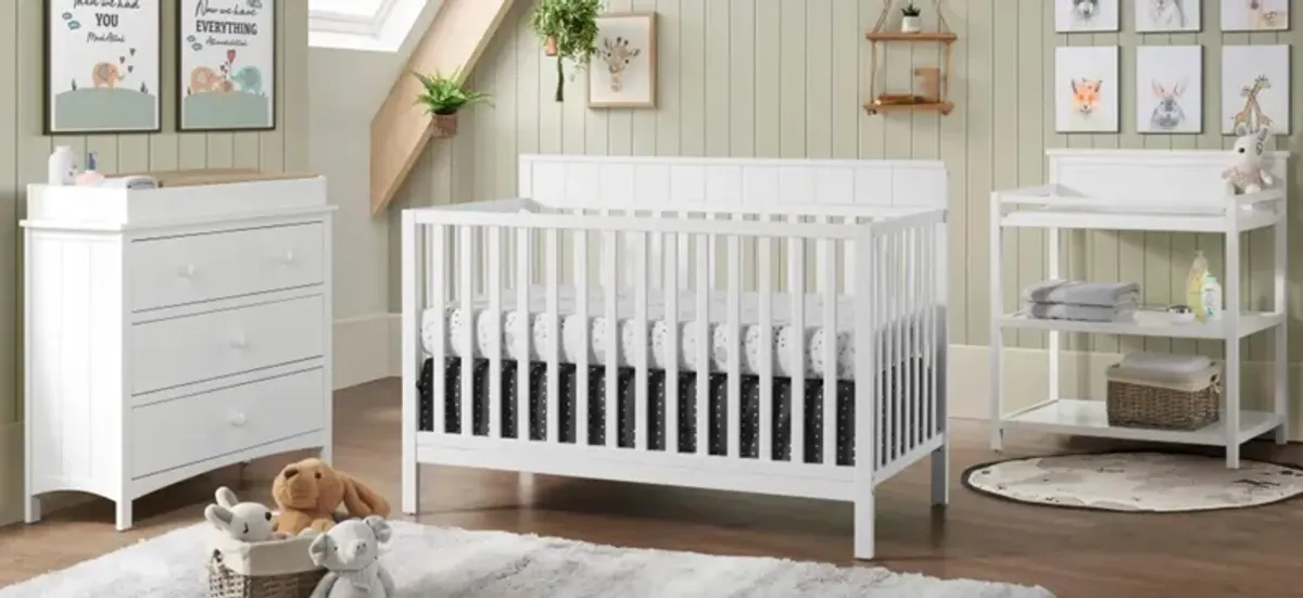 Oxford Baby Logan 4-in-1 Convertible Crib with Conversion Kit