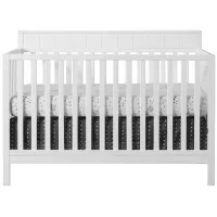 Oxford Baby Logan 4-in-1 Convertible Crib with Conversion Kit in Snow White by M DESIGN VILLAGE