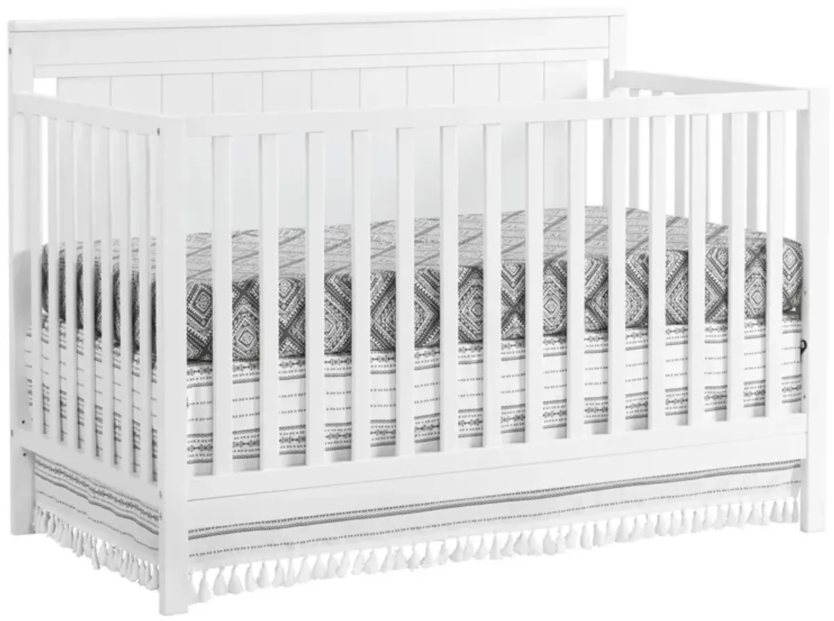 Lazio 4-in-1 Convertible Crib in Snow White by M DESIGN VILLAGE