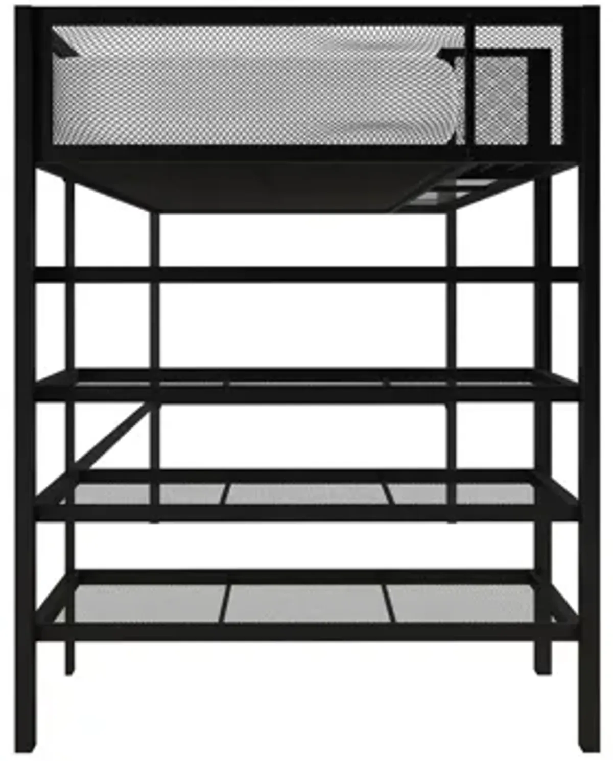 DHP Bloom Storage Loft Bed with Bookcase