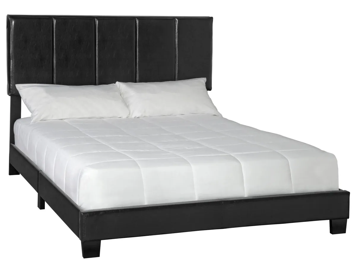 Harper Upholstered Bed in Black by Bernards Furniture Group