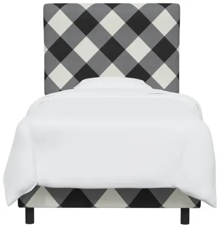Allendale Bed in Diamond Check Charcoal by Skyline