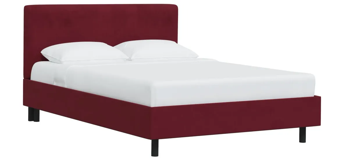 Valerie Platform Bed in Velvet Berry by Skyline