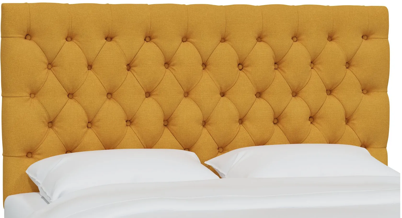 Queensbury Headboard in Linen French Yellow by Skyline