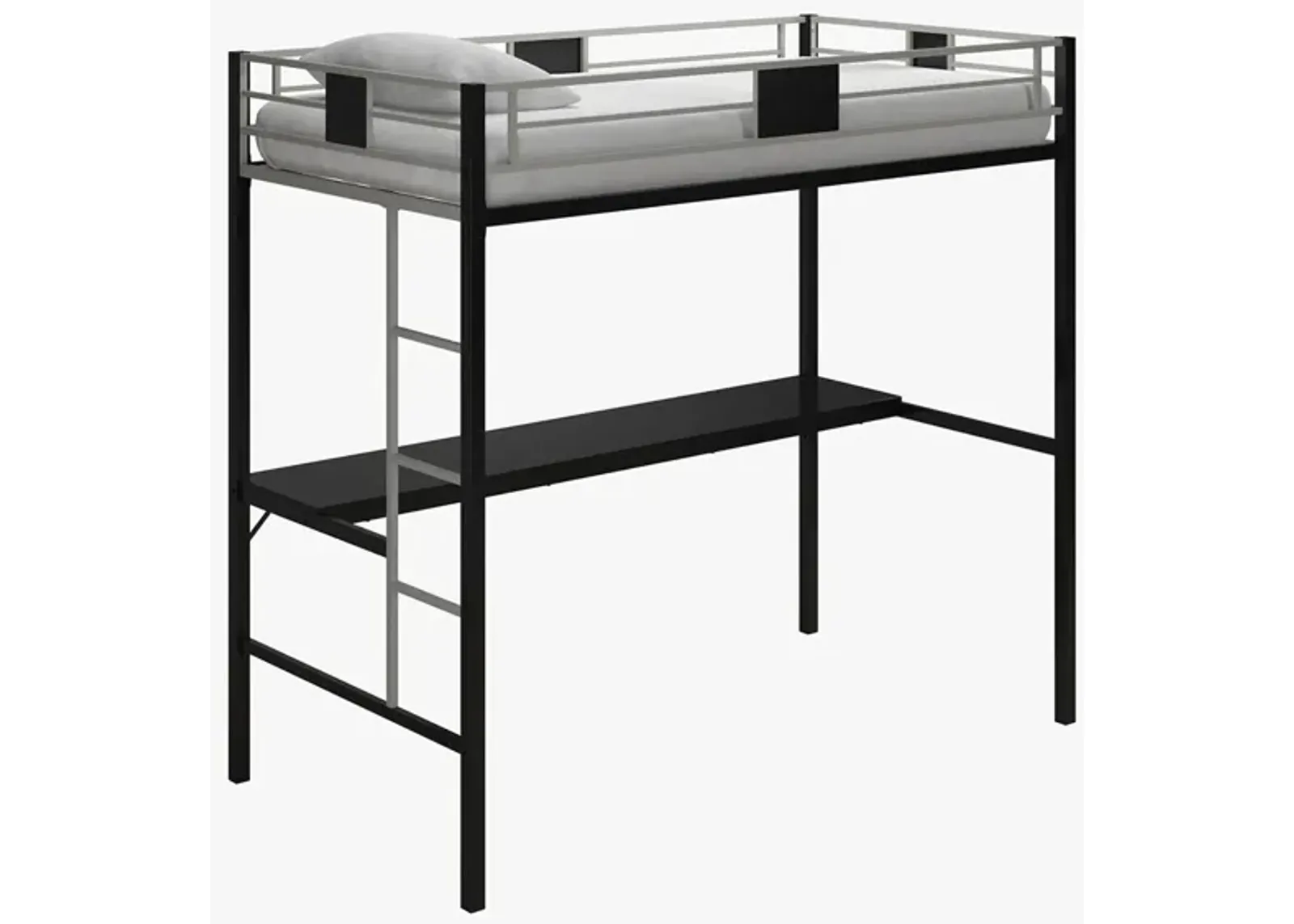 Silver Screen Loft Bed in Black by DOREL HOME FURNISHINGS