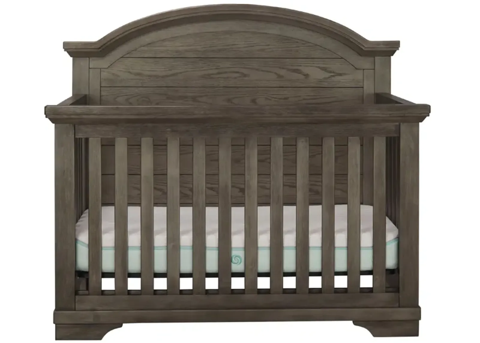 Carter Arch Top Convertible Crib in Brushed Pewter by Westwood Design