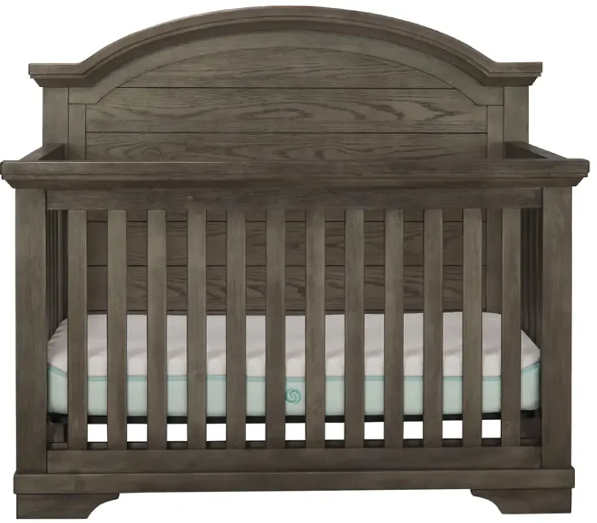 Carter Arch Top Convertible Crib in Brushed Pewter by Westwood Design