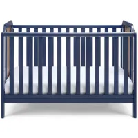 Brees 3-in-1 Convertible Crib in Blue/Brownstone by Heritage Baby