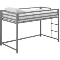 Miles Junior Loft Bed in Silver by DOREL HOME FURNISHINGS