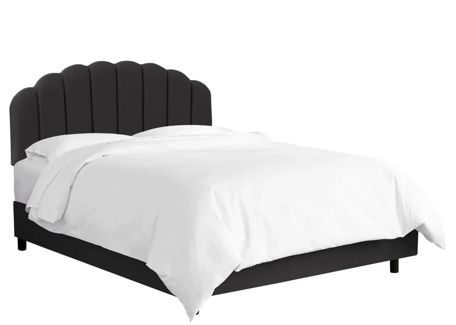 Tanner Bed in Velvet Black by Skyline