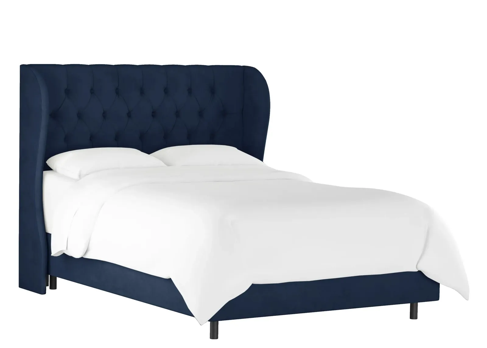 Thayer Wingback Bed in Velvet Ink by Skyline