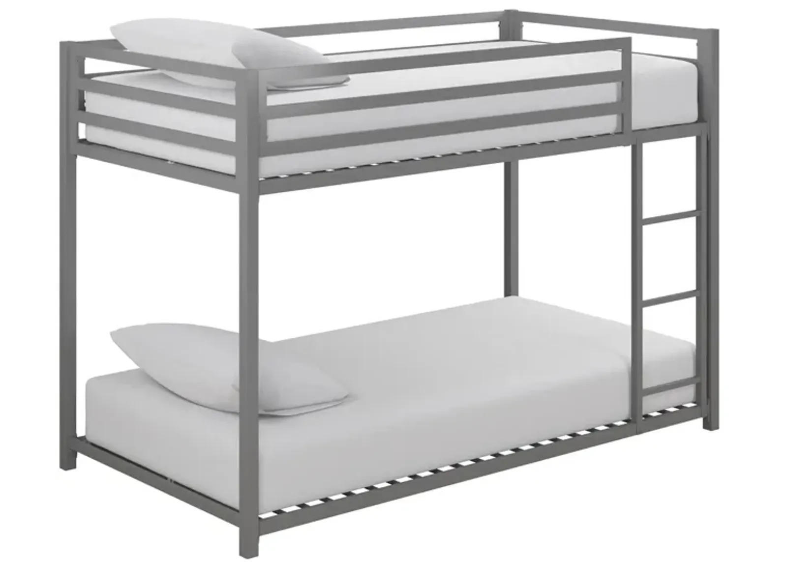 Miles Twin over Twin Bunk Bed in Silver by DOREL HOME FURNISHINGS