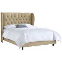 Thayer Wingback Bed in Linen Sandstone by Skyline