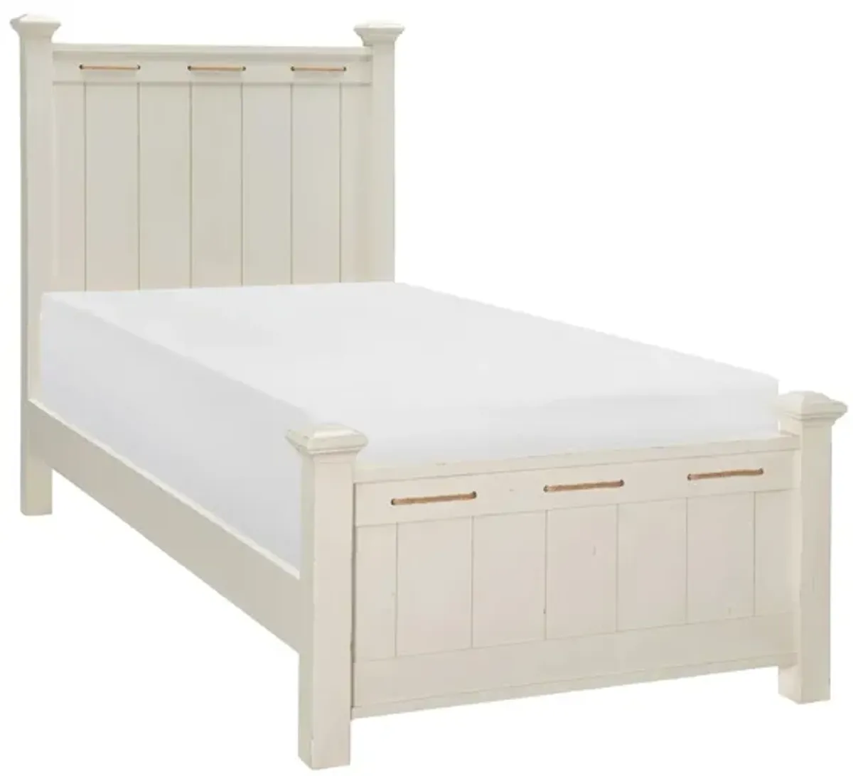 Lake House St Post Bed in Pebble White by Legacy Classic Furniture