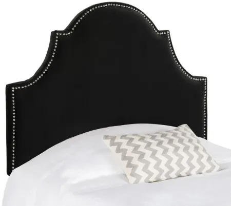 Halmar Upholstered Headboard in Black Velvet by Safavieh