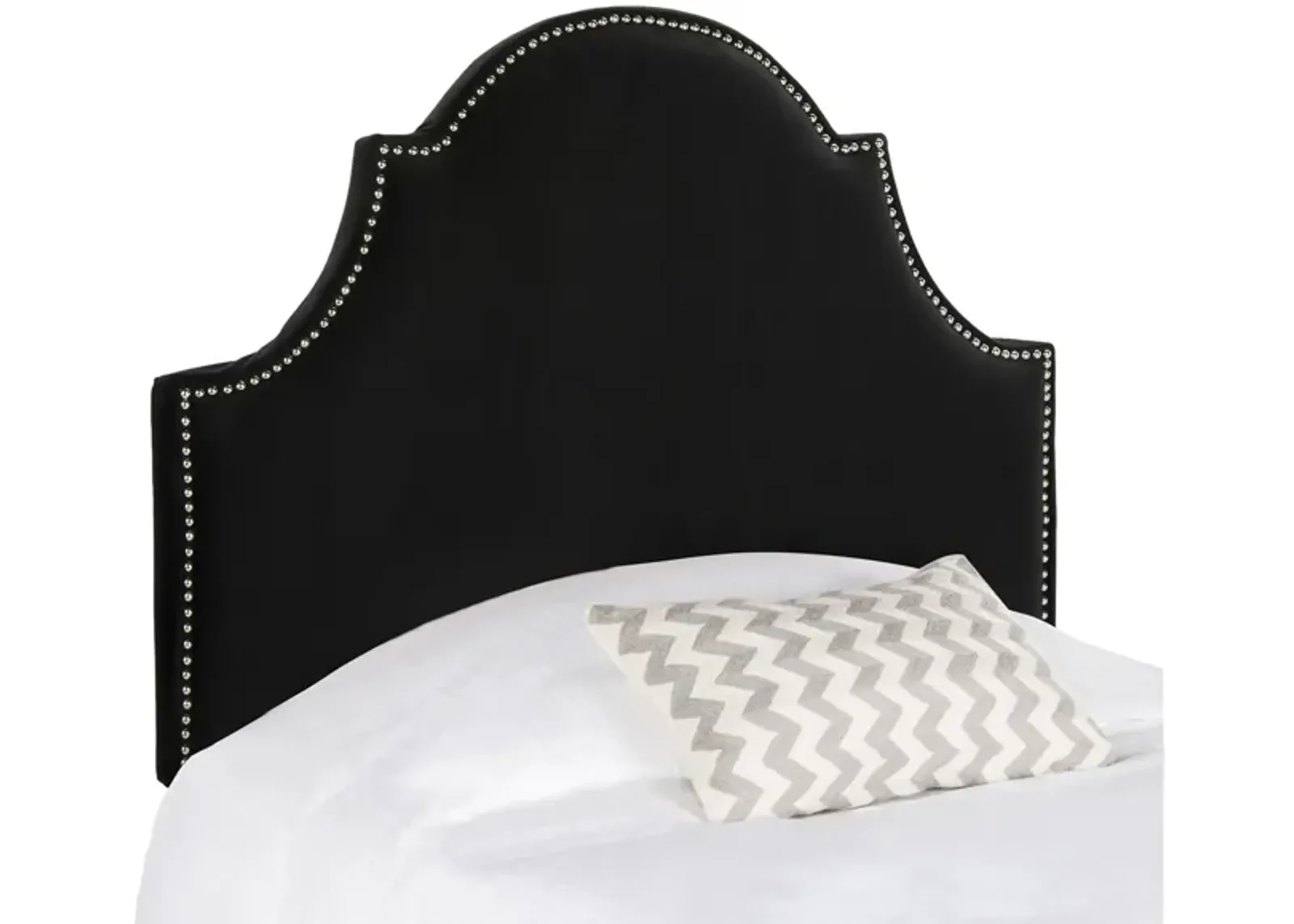 Halmar Upholstered Headboard in Black Velvet by Safavieh