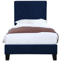Contreras Upholstered Bed in Navy by Emerald Home Furnishings