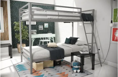 Novogratz Maxwell Twin over Twin Bunk Bed in Gray by DOREL HOME FURNISHINGS