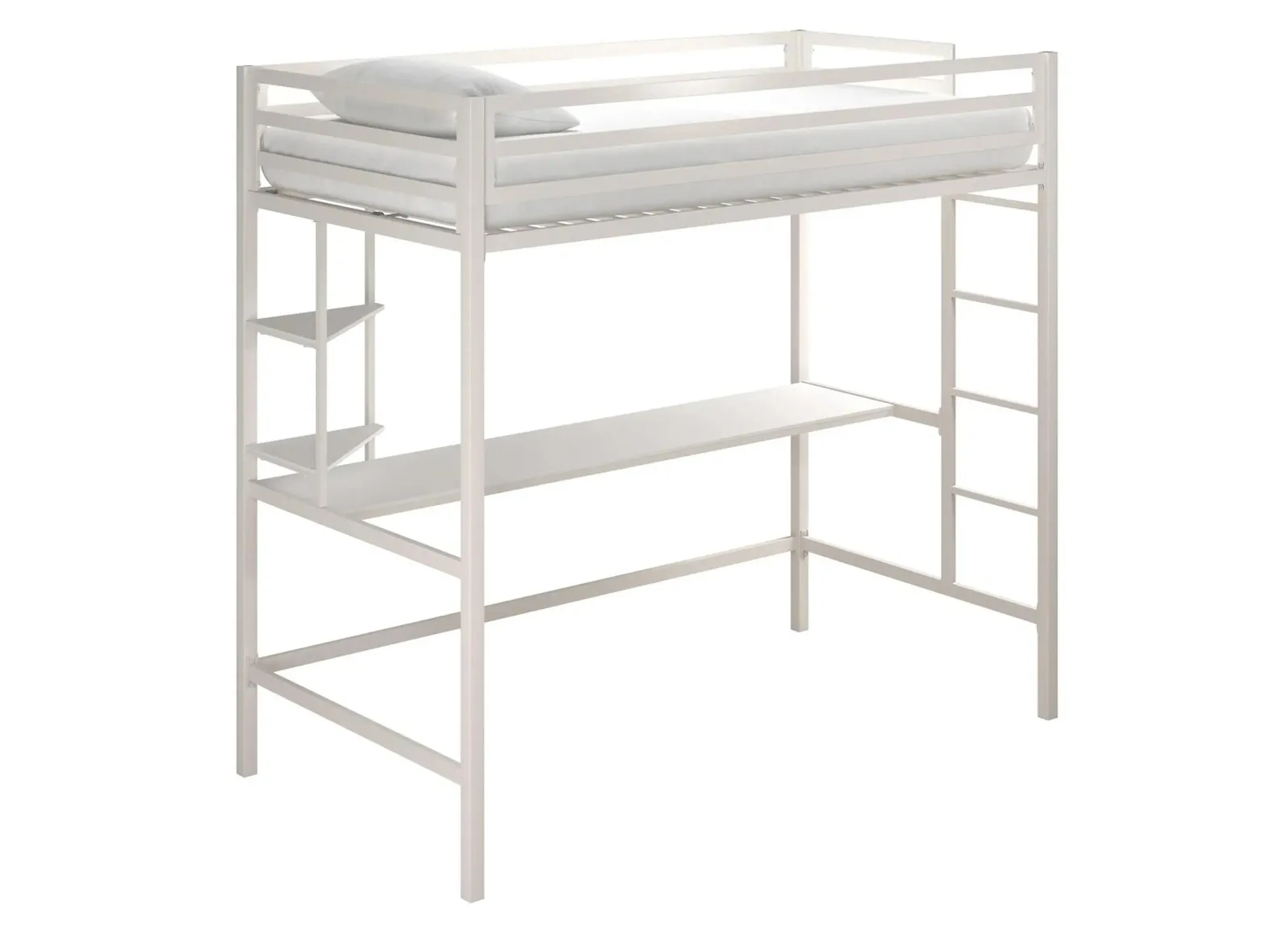 Novogratz Maxwell Loft Bed with Desk & Shelves