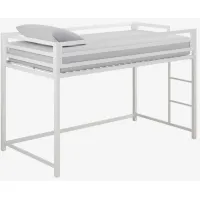 Miles Junior Loft Bed in White by DOREL HOME FURNISHINGS