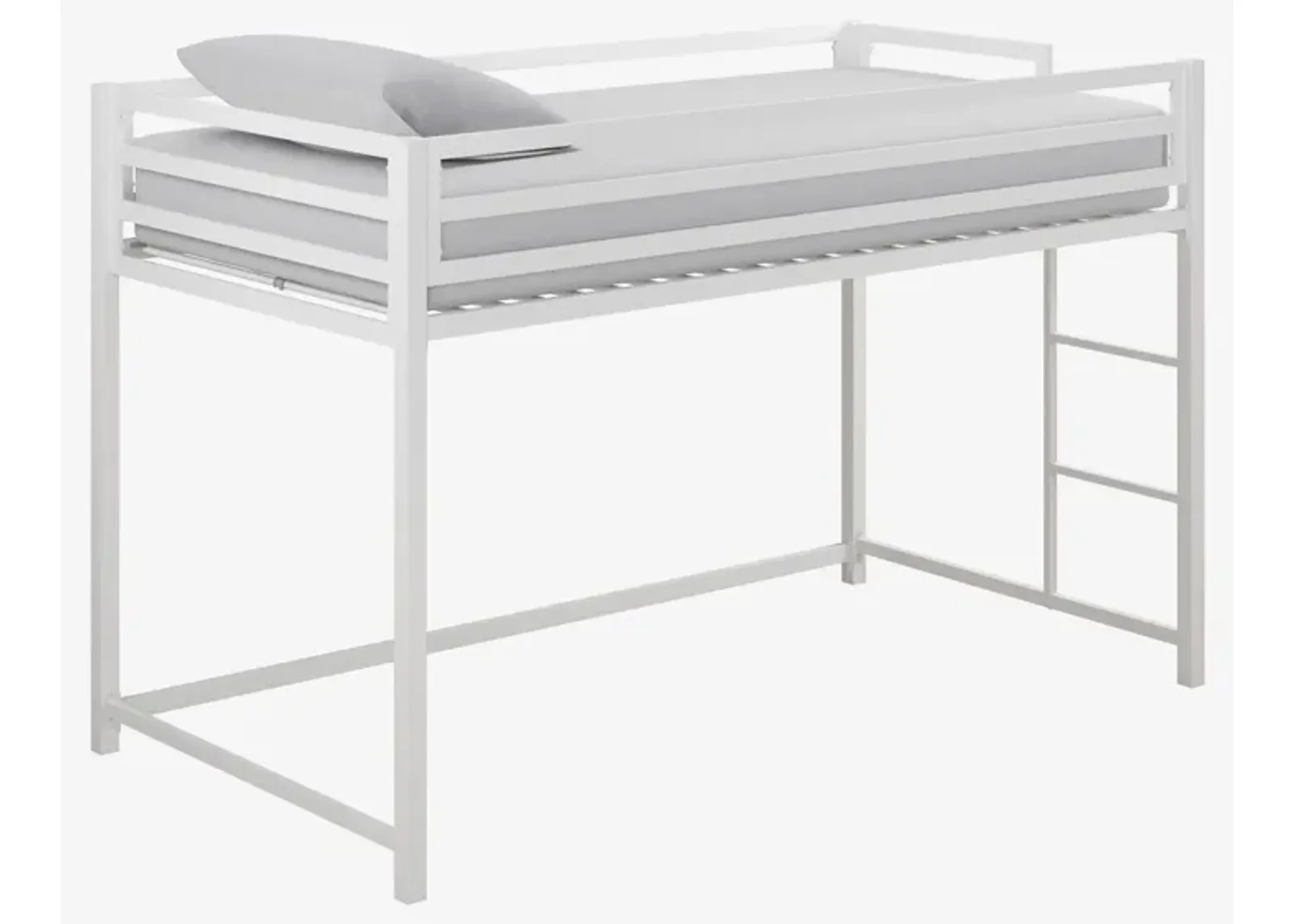 Miles Junior Loft Bed in White by DOREL HOME FURNISHINGS